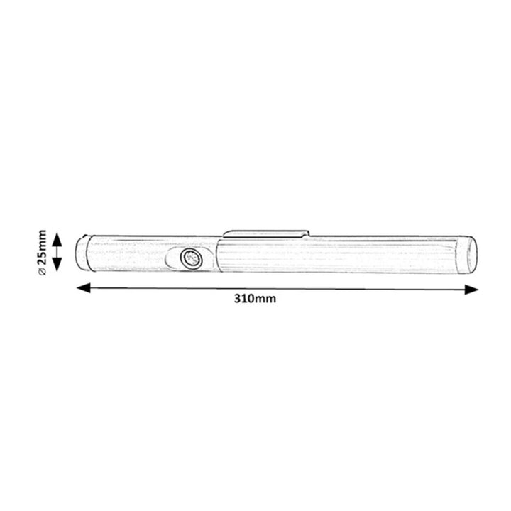 Lampă de sub dulap Rekar, 180 LM, IP20, culoare argintie, LED 3 W, 78031
