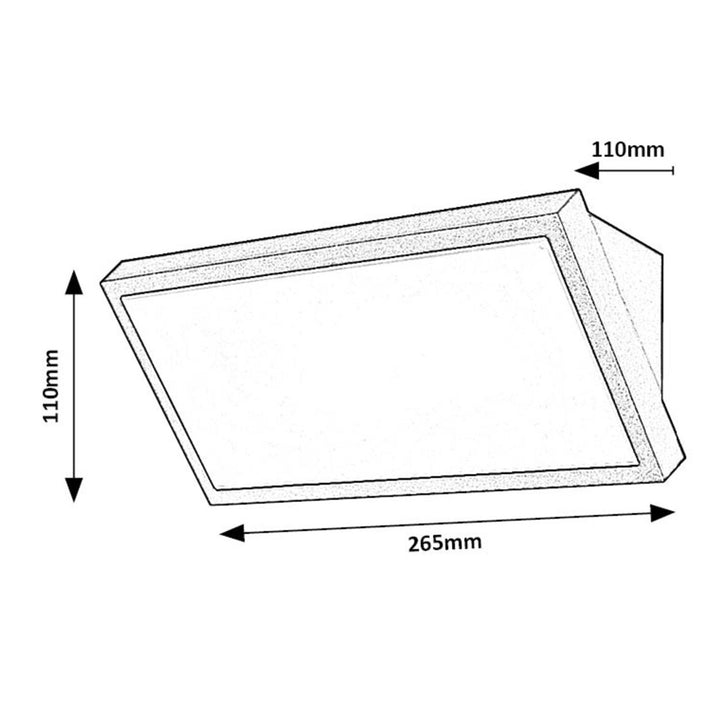 Lampa Rabalux Rapla2 LED 18 W, neagră, IP65, clasa energetică F, reglare a temperaturii culorii luminii: 2700, 4000, 6500 K, 77150