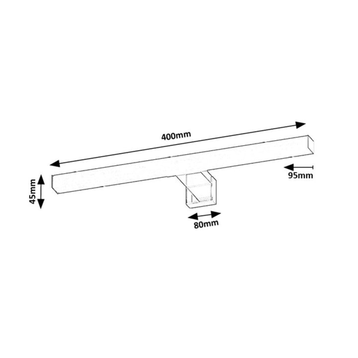 Lampă de baie Rabalux Oliro LED 6 W, crom, IP44, 4000 K, 75048
