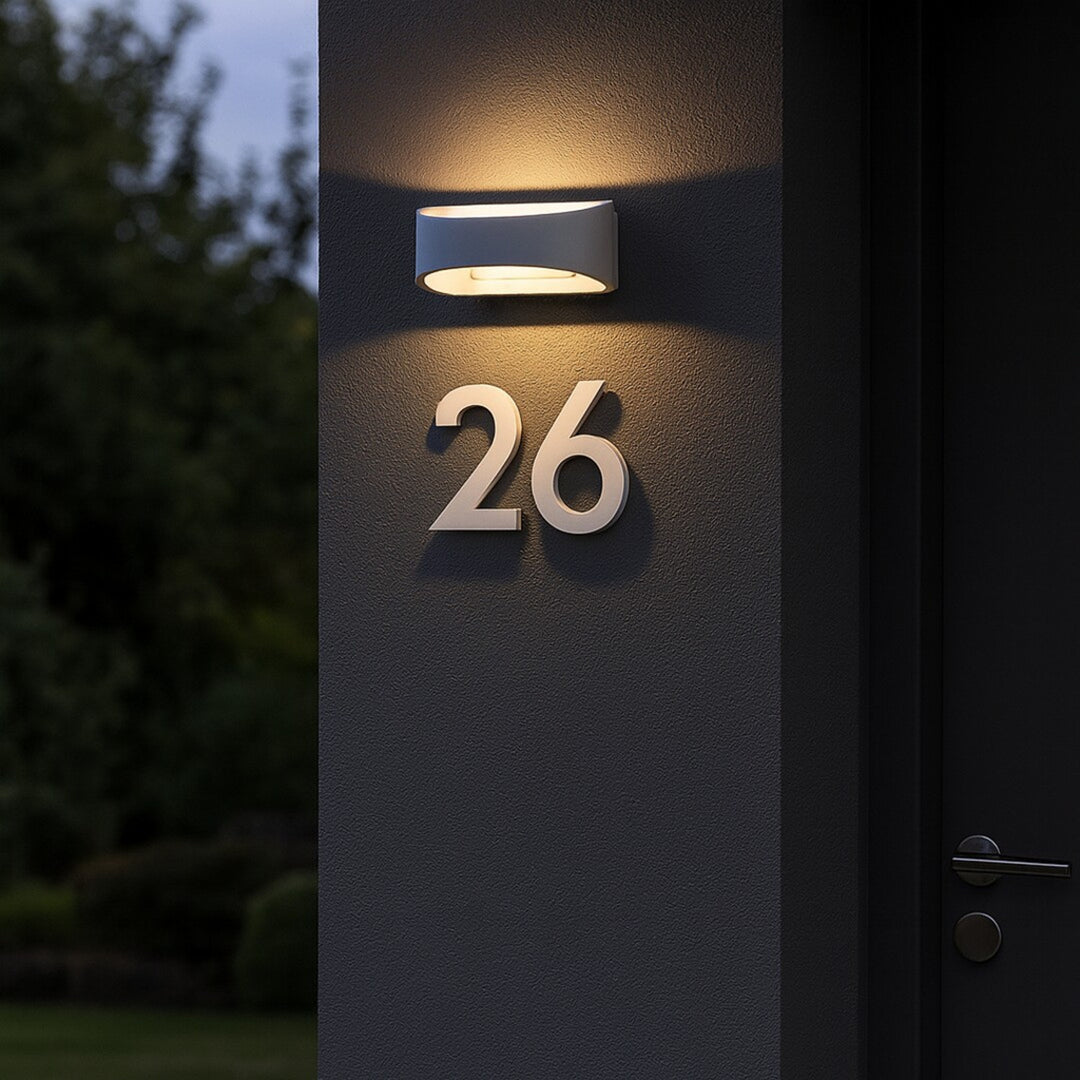 Lampă de perete pentru exterior Rabalux Gerla, albă, LED 9 W, IP54, 3000 K, 77178