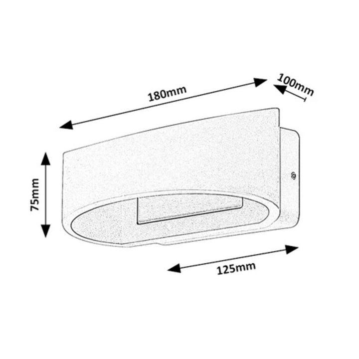 Lampa de perete pentru exterior Rabalux Gerla, maro, LED 9 W, IP54, 3000 K, 77180