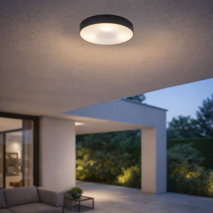 Lampa Rabalix Dolen, neagră, 2x E27, max. 9 W, IP43, 75065