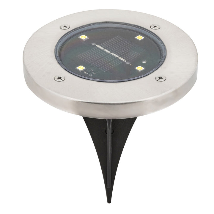 Lampa solară de grădină Rabalux Dannet, IP44, culoare crom satinat, 7975