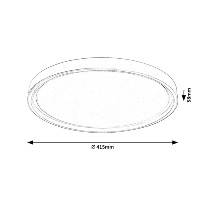 Lampa de tavan Rabalux Zerina, 31 W, IP40, albă, 3000-6500 K, funcție de memorie, cu telecomandă, funcție de temporizator, efect de lampă de veghe, 75086
