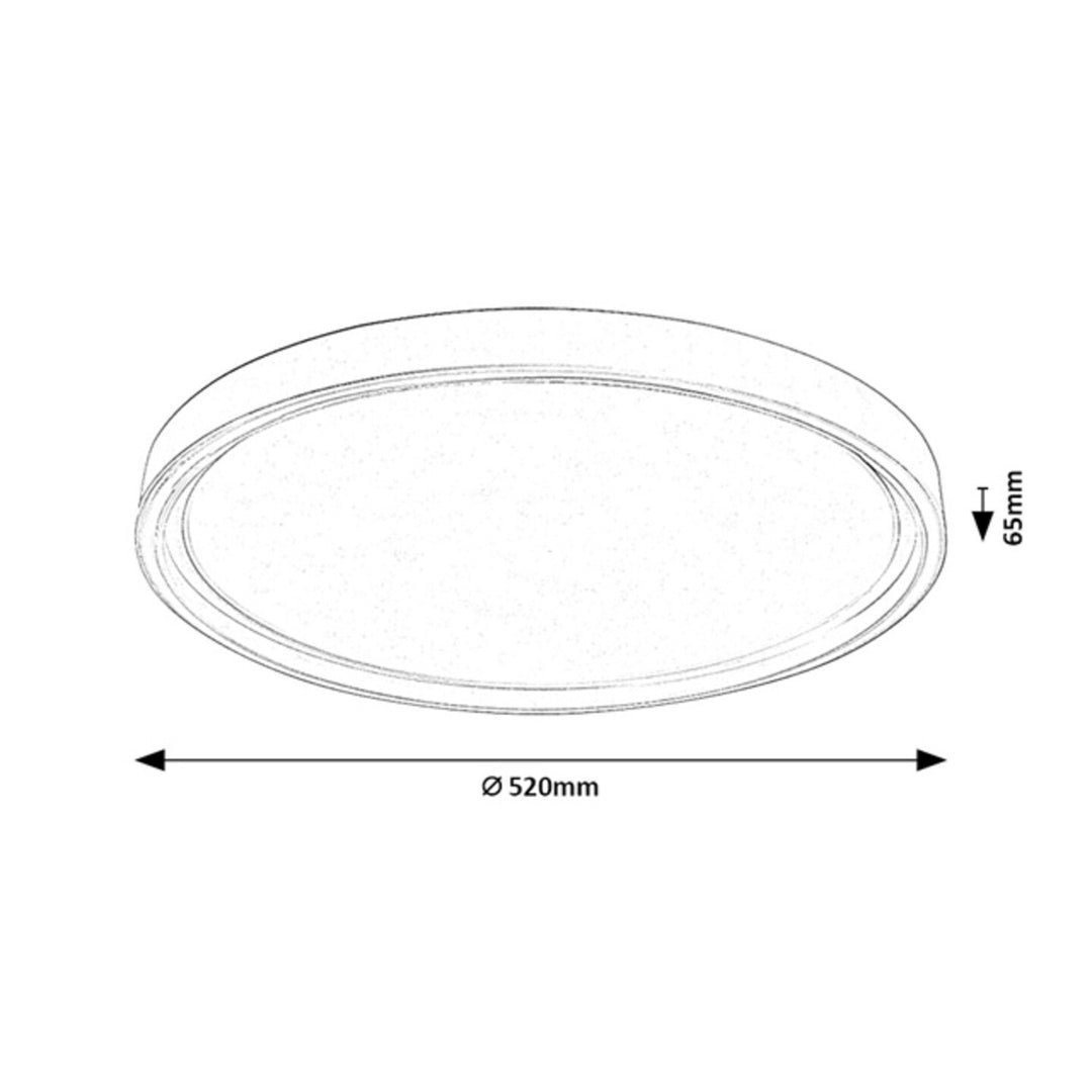 Lampa de tavan Rabalux Zerina, 54 W, IP40, albă, 3000-6500 K, funcție de memorie, cu telecomandă, funcție de temporizator, efect de lampă de veghe, 75087