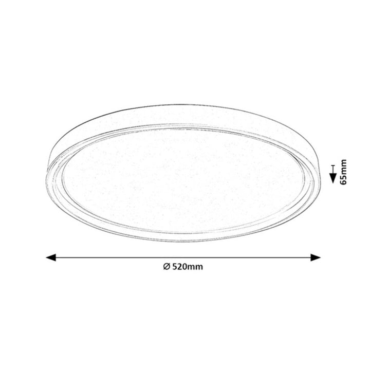 Lampa de tavan Rabalux Zerina, 54 W, IP40, albă, 3000-6500 K, funcție de memorie, cu telecomandă, funcție de temporizator, efect de lampă de veghe, 75087