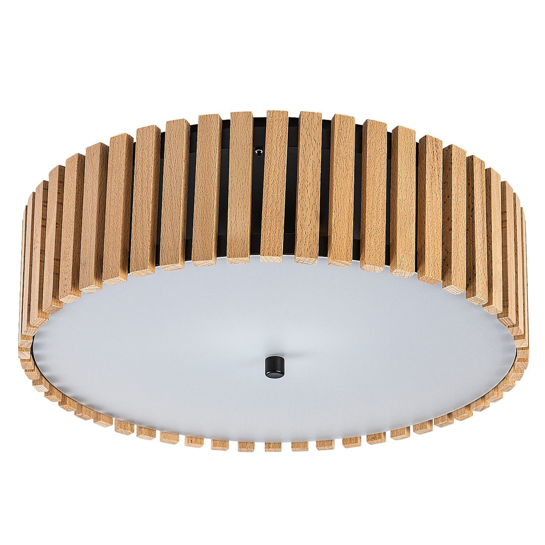 Lampa de tavan Rabalux Noxelle E27 3x MAX 25W IP20 negru mat/lemn, 71420