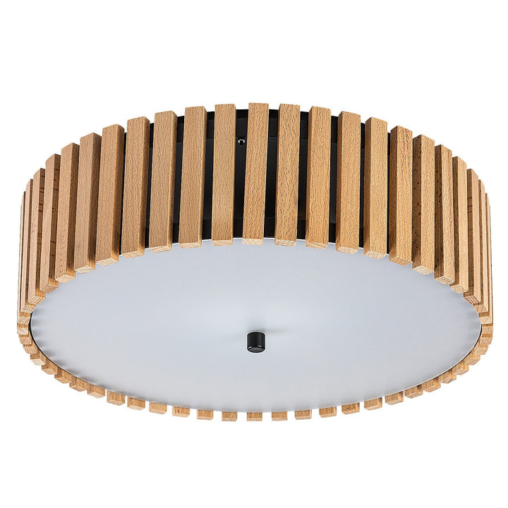 Lampa de tavan Rabalux Noxelle E27 3x MAX 25W IP20 negru mat/lemn, 71420