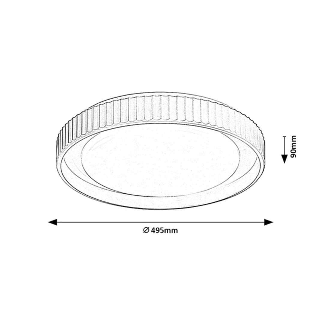 Lampa Pastello LED 48 W IP20, gri-bej, 3000-6500 K, funcție de memorie cu telecomandă, funcție de temporizator, efect de lampă de noapte, 71345