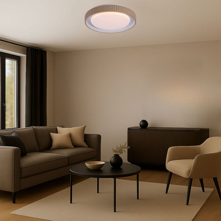 Lampa Pastello LED 48 W IP20, gri-bej, 3000-6500 K, funcție de memorie cu telecomandă, funcție de temporizator, efect de lampă de noapte, 71345