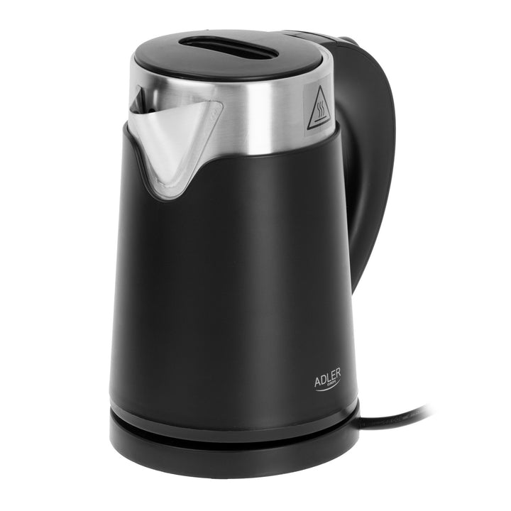 Ceainic electric Adler, din metal, 0,6 L, silențios, putere 800 W, negru. AD 1372