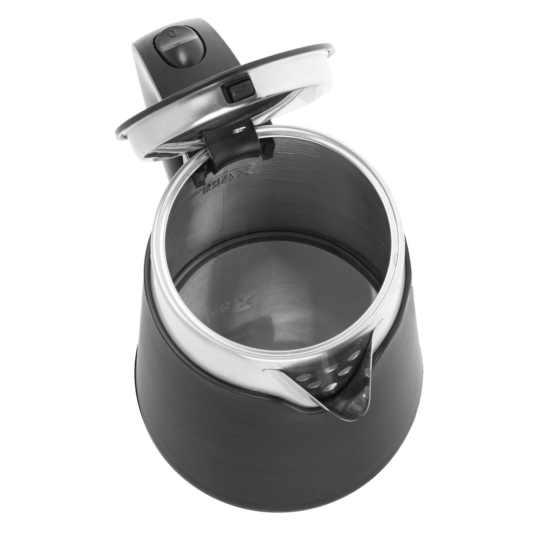 Ceainic electric Adler, din metal, 0,6 L, silențios, putere 800 W, negru. AD 1372