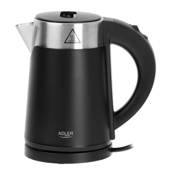 Ceainic electric Adler, din metal, 0,6 L, silențios, putere 800 W, negru. AD 1372