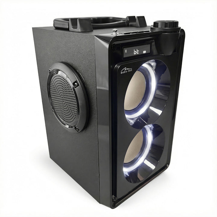 Difuzor portabil Bluetooth OVERBOX MT3186, radio FM, compatibil cu carduri SD și USB, putere RMS de 30 W, Mediatech