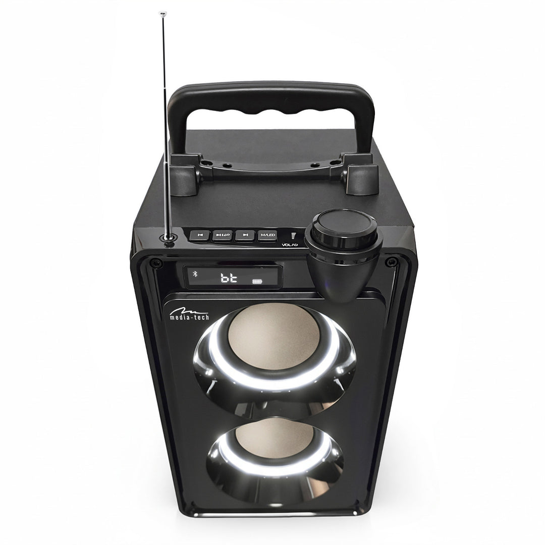 Difuzor portabil Bluetooth OVERBOX MT3186, radio FM, compatibil cu carduri SD și USB, putere RMS de 30 W, Mediatech