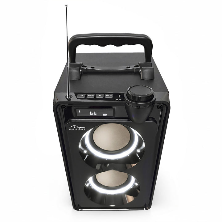 Difuzor portabil Bluetooth OVERBOX MT3186, radio FM, compatibil cu carduri SD și USB, putere RMS de 30 W, Mediatech