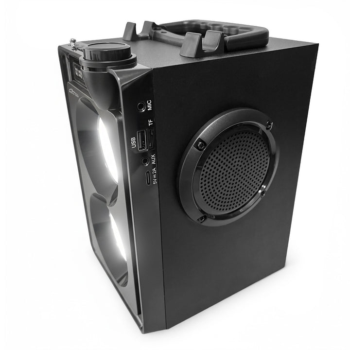 Difuzor portabil Bluetooth OVERBOX MT3186, radio FM, compatibil cu carduri SD și USB, putere RMS de 30 W, Mediatech