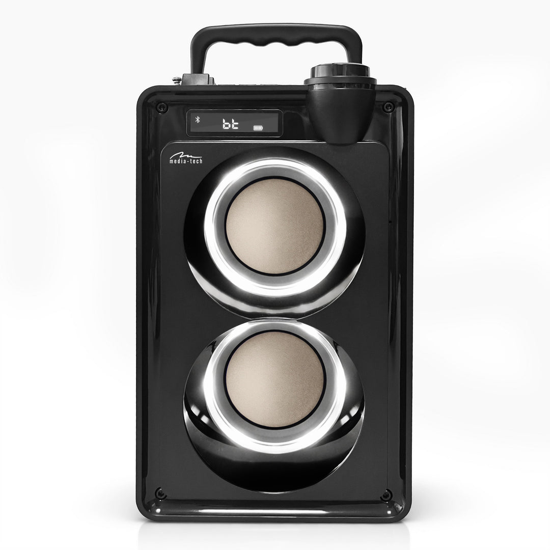 Difuzor portabil Bluetooth OVERBOX MT3186, radio FM, compatibil cu carduri SD și USB, putere RMS de 30 W, Mediatech