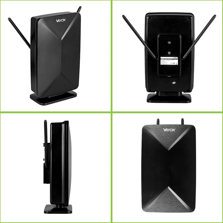 Antenă activă, de interior, de exterior, DVB-T2, TV terestru 4K, Vayox