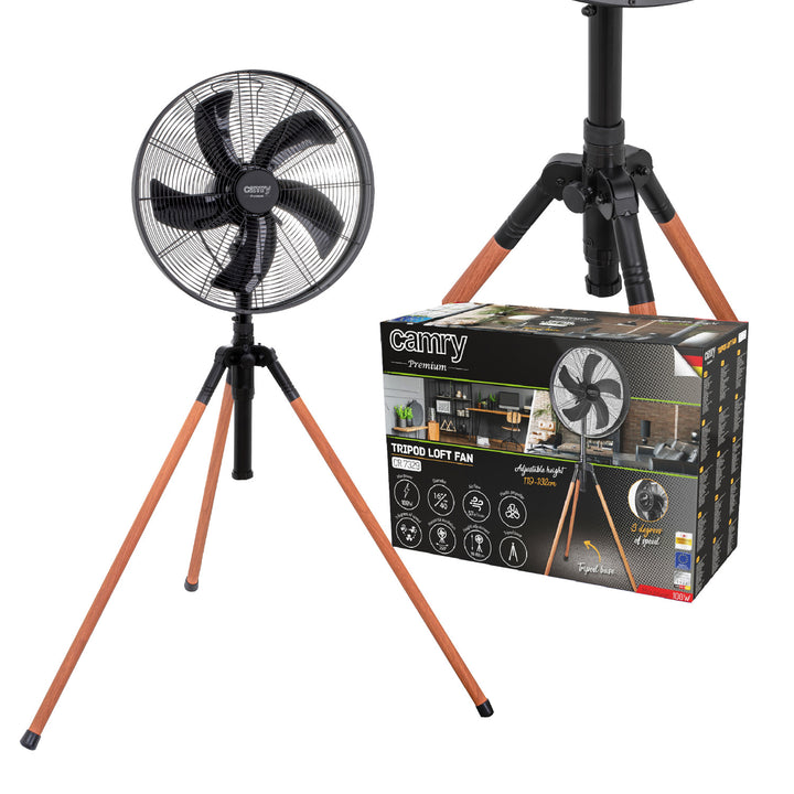 Ventilator pe trepied Loft 40 cm / 16”, înălțime 119-132 cm, CR 7329, Camry