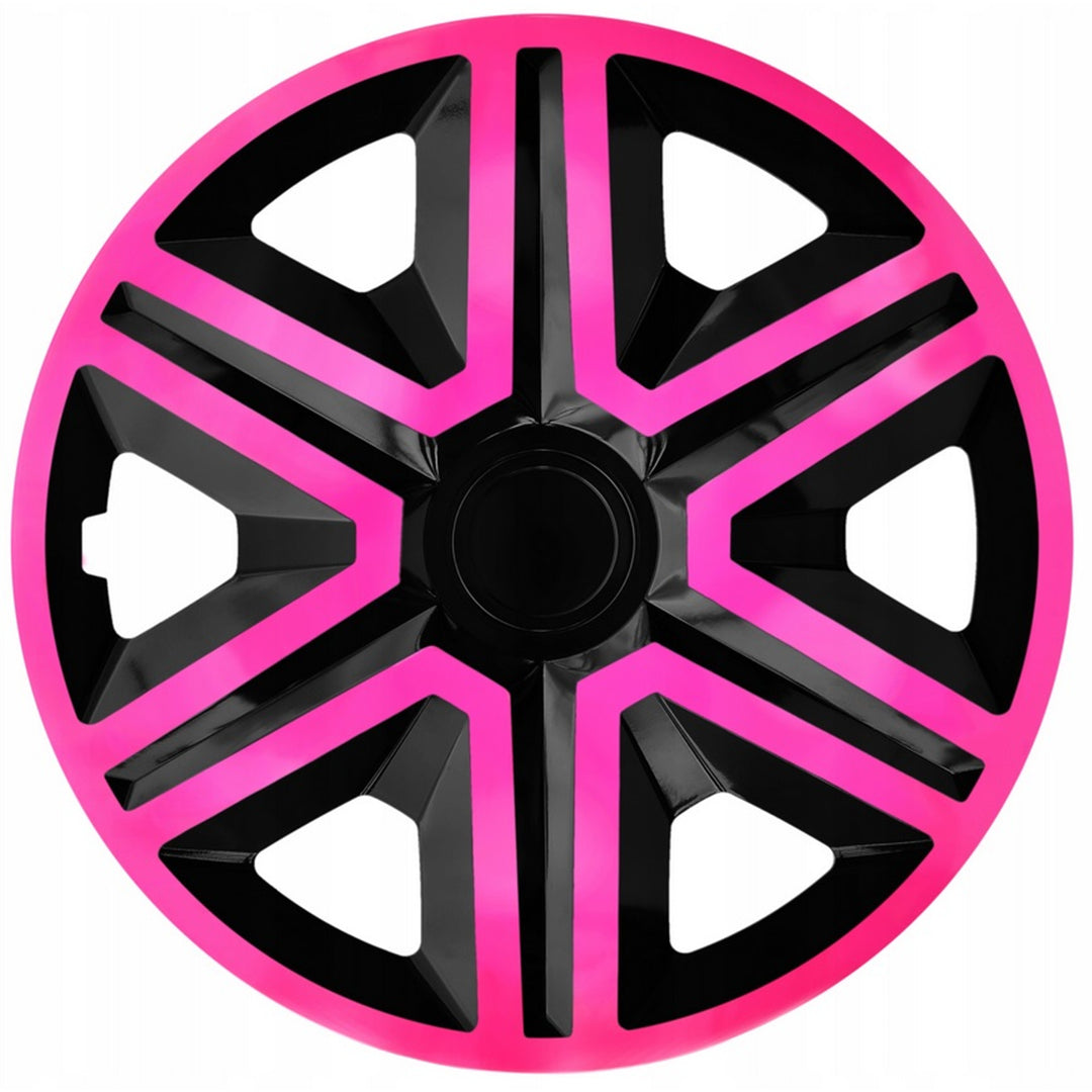 Capac universal pentru jantă de mașină 14'' NRM Action Doublecolor roz-negru, 1 bucată