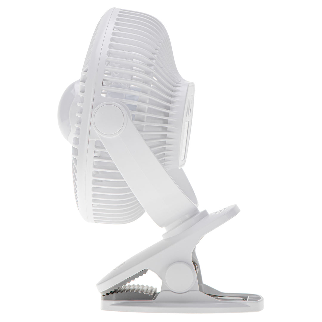 Ventilator cu baterie de 5"/12,7 cm cu clemă – USB / LED, AD 7335, Adler