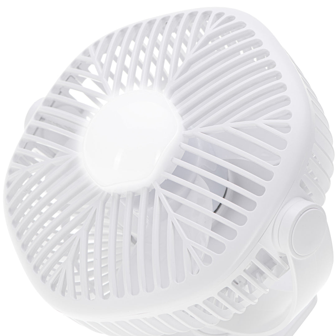 Ventilator cu baterie de 5"/12,7 cm cu clemă – USB / LED, AD 7335, Adler