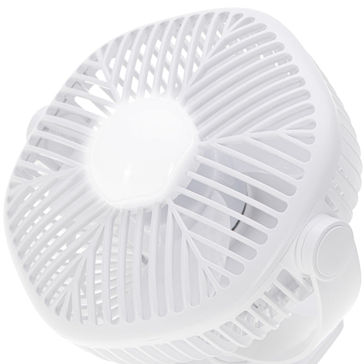 Ventilator cu baterie de 5"/12,7 cm cu clemă – USB / LED, AD 7335, Adler