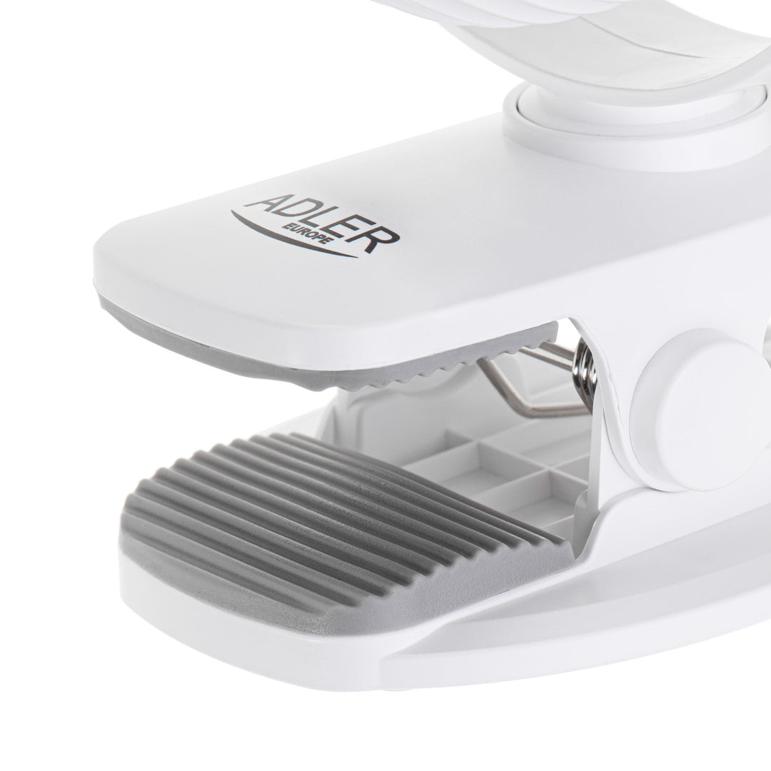 Ventilator cu baterie de 5"/12,7 cm cu clemă – USB / LED, AD 7335, Adler