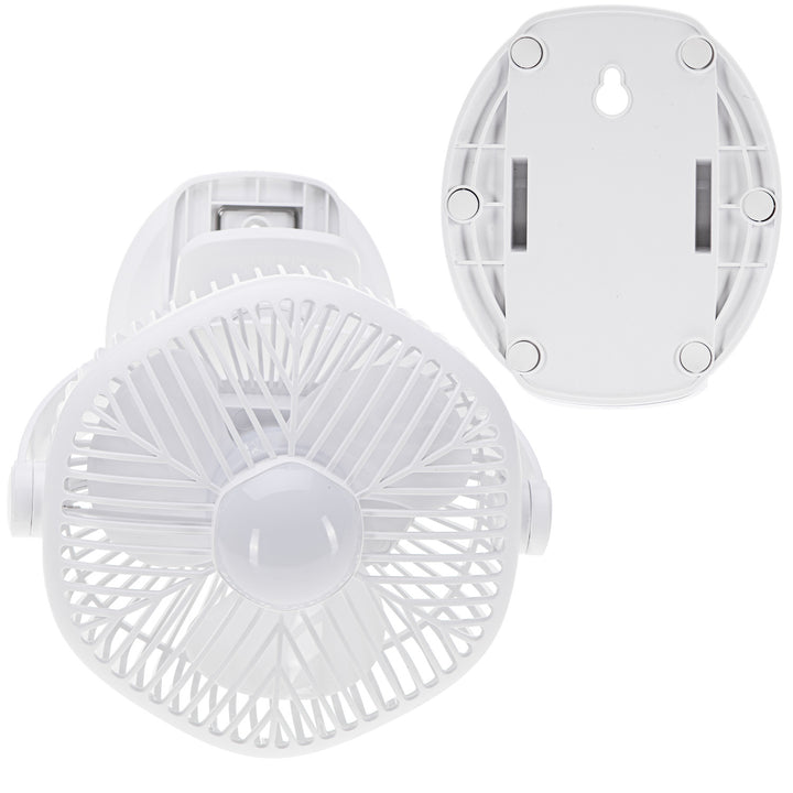 Ventilator cu baterie de 5"/12,7 cm cu clemă – USB / LED, AD 7335, Adler