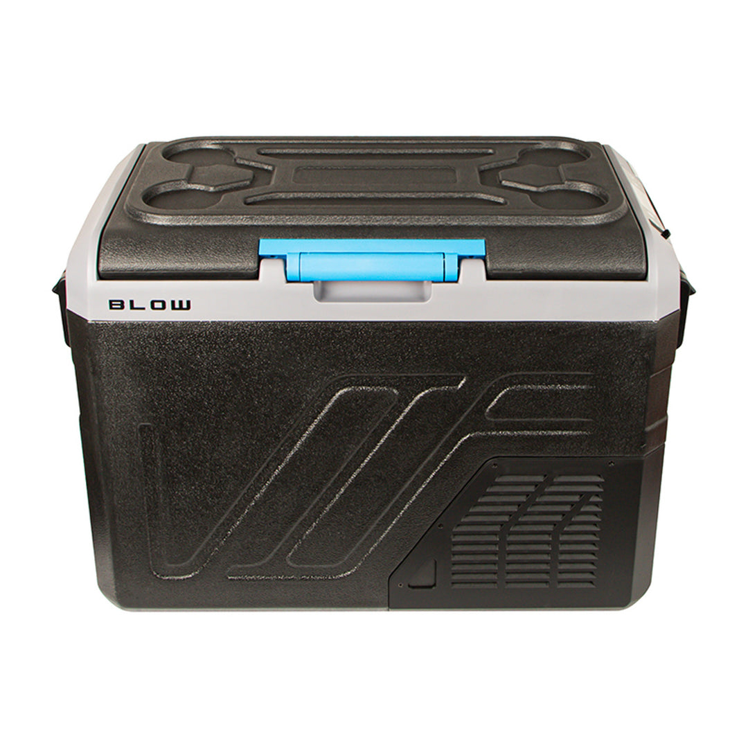 Frigider portabil de mașină cu compresor Blow, capacitate de 35 L, panou de control tactil, 12 V, 24 V și 230 V, priză USB-C, 44-208#