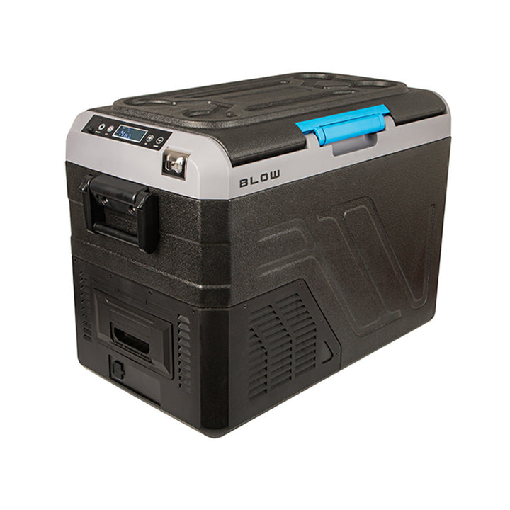 Frigider portabil de mașină cu compresor Blow, capacitate de 35 L, panou de control tactil, 12 V, 24 V și 230 V, priză USB-C, 44-208#