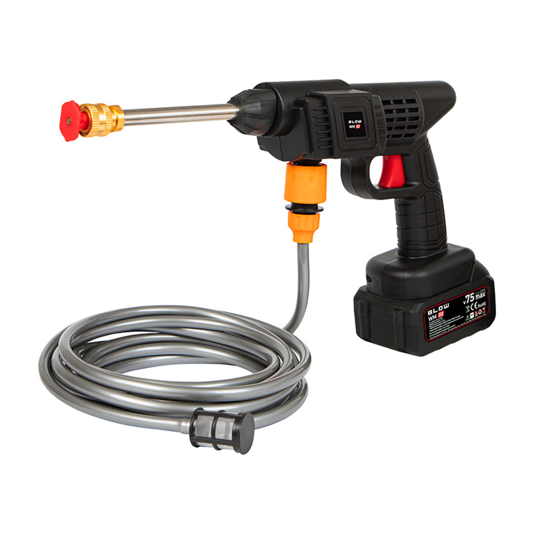 Aparat de spălat cu presiune cu baterie Blow, presiune de până la 26 bar, putere de 260 W, lungime furtun 5 m, filtru de apă, diverse moduri de funcționare, 44-352#