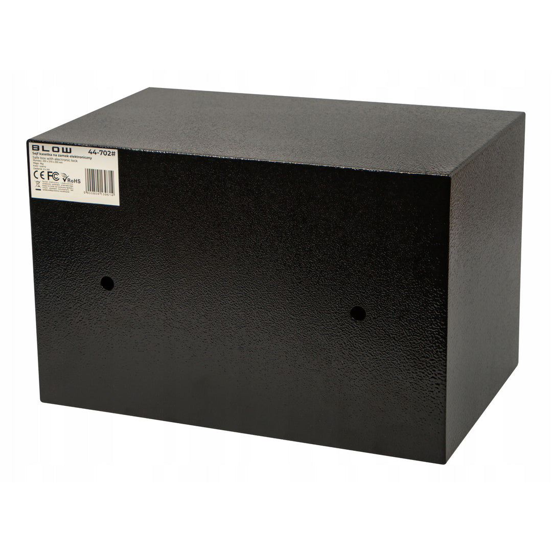 Seif cu casetă și încuietoare electronică Blow, dimensiuni 31x20x20 cm, închidere cu cheie + cod, 44-702
