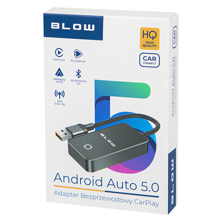 Adaptor universal CarPlay / Android Auto Blow, Bluetooth 5.0, consum de energie 0,75 W, Plug & Play, 78-429