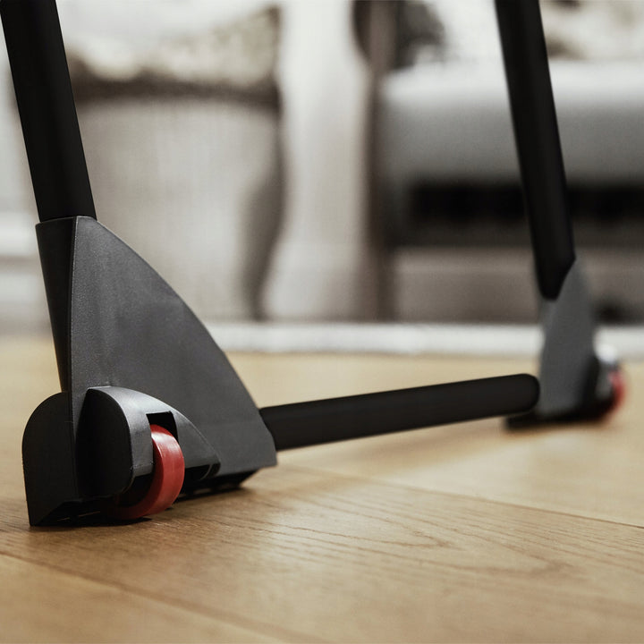 Uscător de rufe Vileda Infinity Flex Ultimate, culoare neagră, suprafață de uscare de până la 30 m, extensibil, cadru înălțat, suporturi pentru lenjerie, roți încorporate, 179620