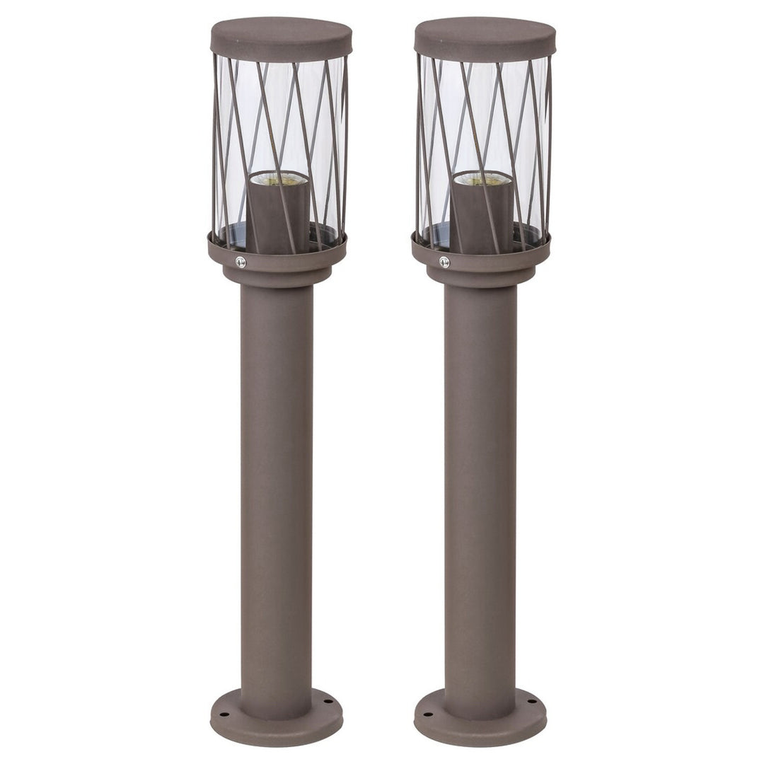 Lampa de grădină cu picior Rabalux Budapest, IP44, culoare maro, soclu E27, max. 40 W, 8889, 2 bucăți