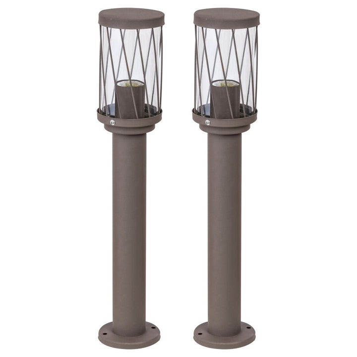 Lampa de grădină cu picior Rabalux Budapest, IP44, culoare maro, soclu E27, max. 40 W, 8889, 2 bucăți