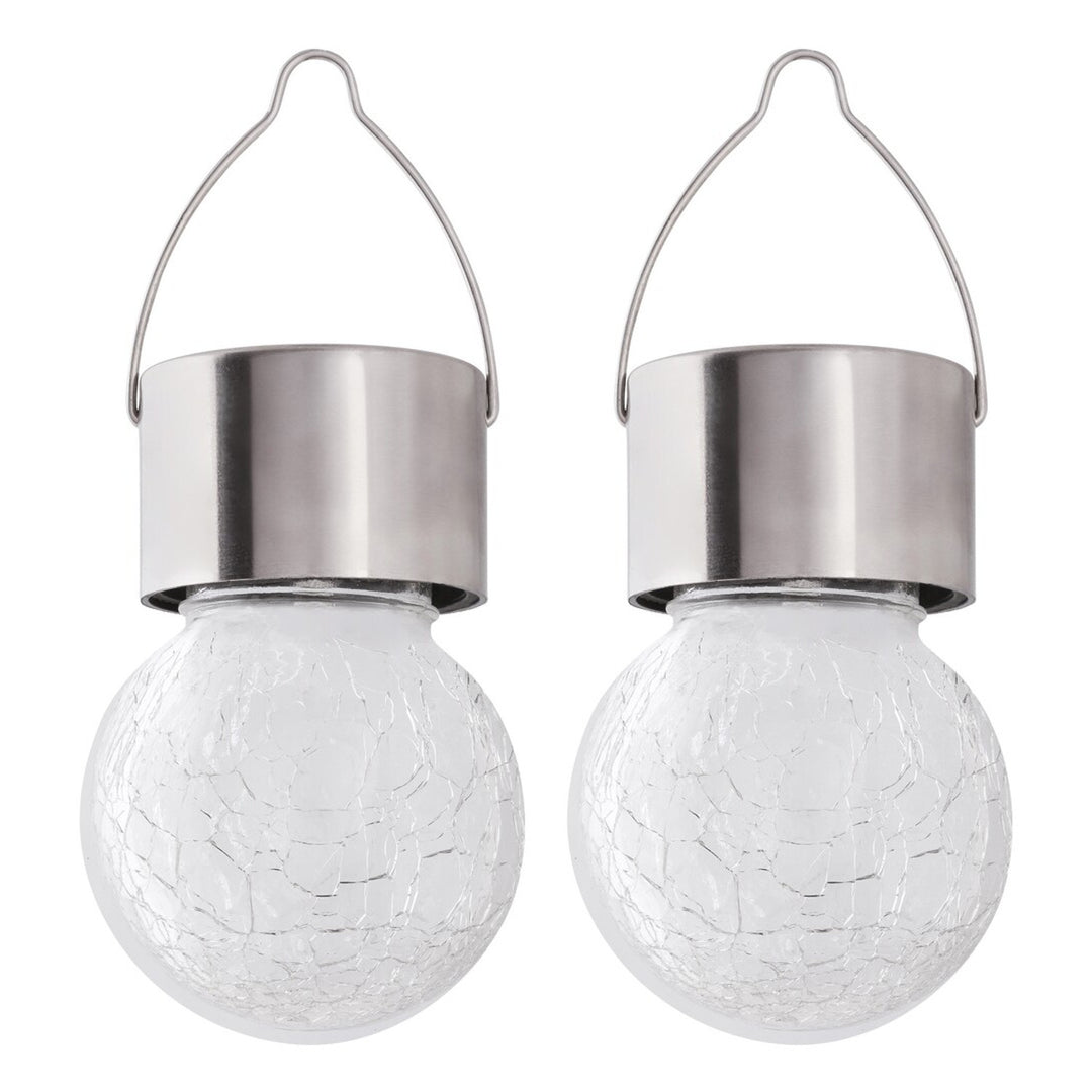 Lampa solară Rabalux Yola, 1 lm, IP44, culoare crom satinat, LED 0,06 W, 7850, 2 bucăți