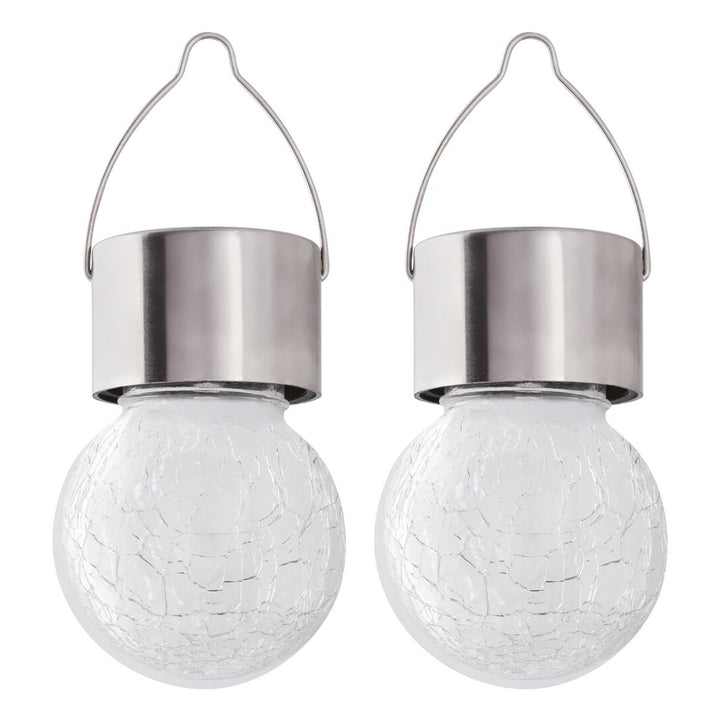 Lampa solară Rabalux Yola, 1 lm, IP44, culoare crom satinat, LED 0,06 W, 7850, 2 bucăți
