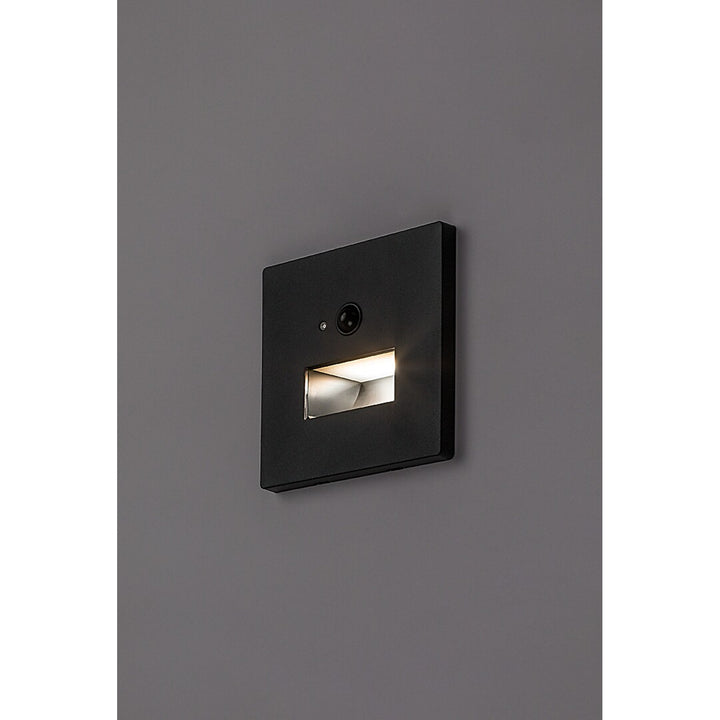 Lampa Lunca LED 1 W IP20, neagră, 3000, 4500, 6500 K, senzor de mișcare, senzor de lumină, 77197, 2 bucăți