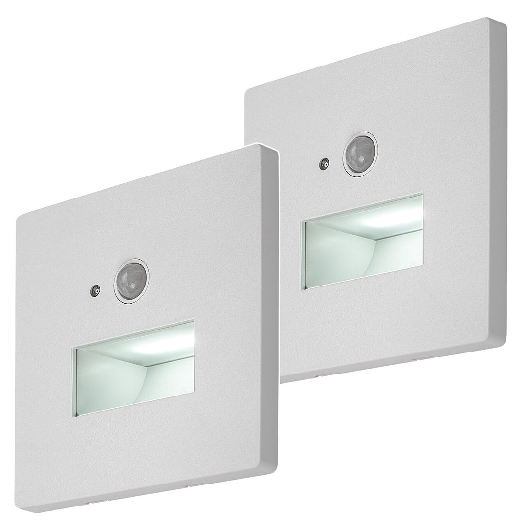 Lampa Lunca LED 1 W IP20 albă 3000, 4500, 6500 K, senzor de mișcare, senzor de lumină, 77198, 2 bucăți