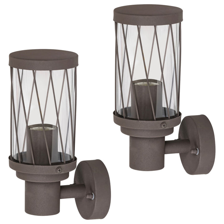 Aplică de exterior Rabalux Budapest, IP44, culoare maro, soclu E27, max. 40 W, 8888, 2 bucăți