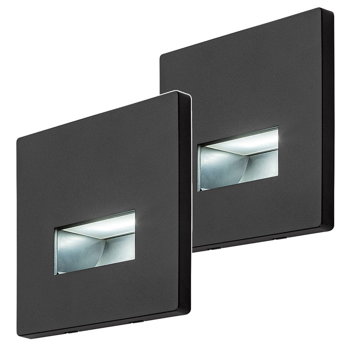 Lampa Lunca LED 1 W, IP20, neagră, temperatură de culoare reglabilă: 3000, 4500, 6500 K, 77195, 2 bucăți