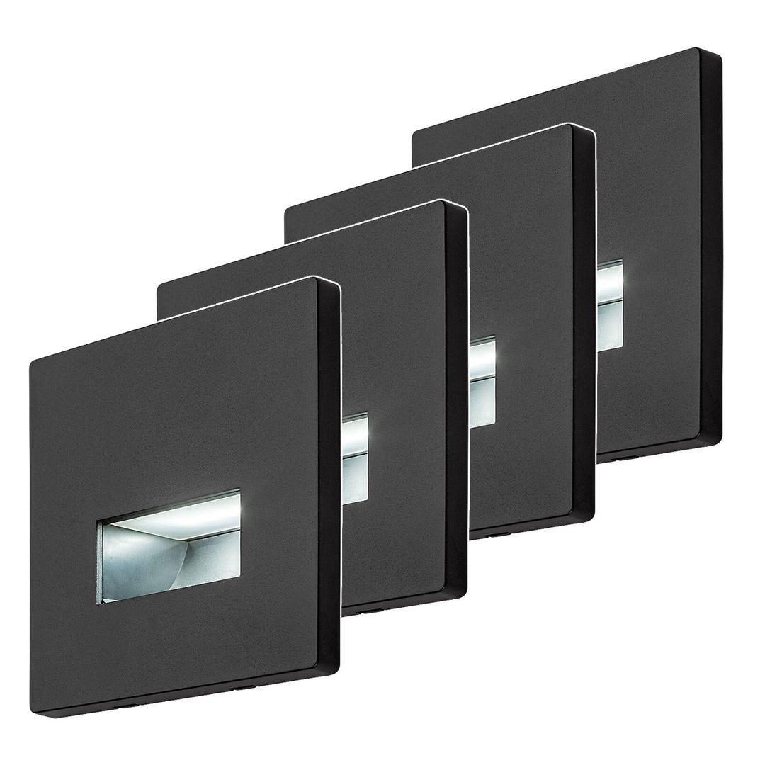 Lampa Lunca LED 1 W, IP20, neagră, temperatură de culoare reglabilă: 3000, 4500, 6500 K, 77195, 4 bucăți