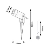 Lampă de sol Rabalux Krobia, IP65, culoare neagră, soclu GU10, max. 4 W, 7814, 2 bucăți