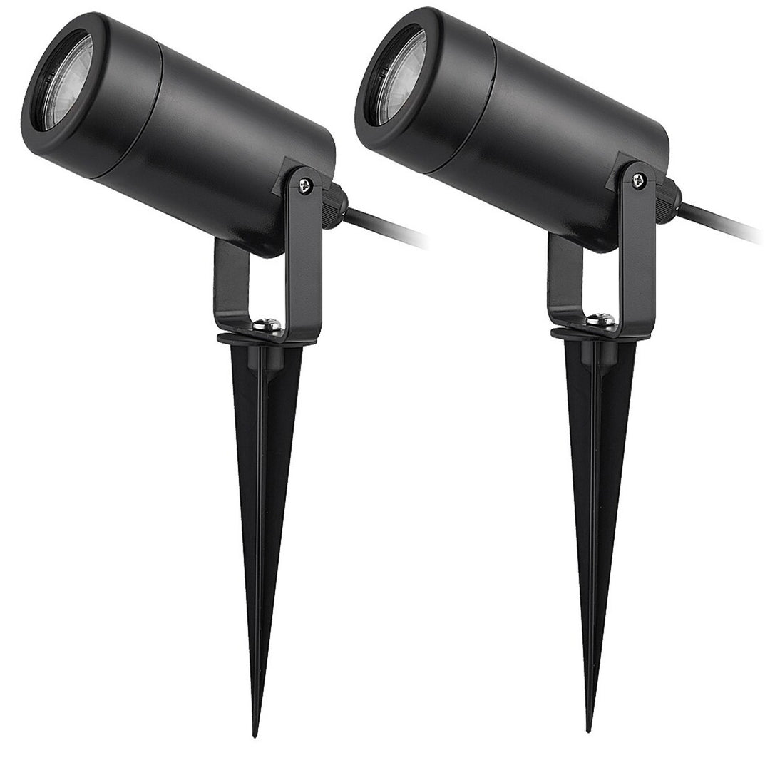 Lampă de sol Rabalux Krobia, IP65, culoare neagră, soclu GU10, max. 4 W, 7814, 2 bucăți