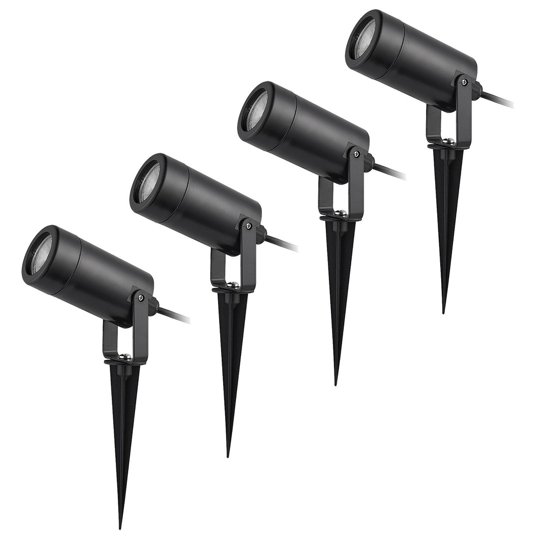 Lampă de sol Rabalux Krobia, IP65, culoare neagră, soclu GU10, max. 4 W, 7814, 4 bucăți