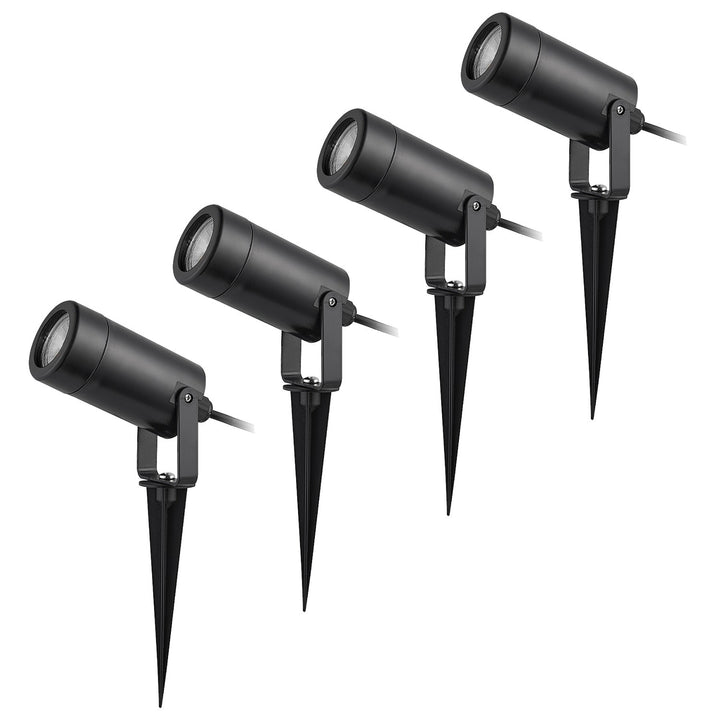 Lampă de sol Rabalux Krobia, IP65, culoare neagră, soclu GU10, max. 4 W, 7814, 4 bucăți