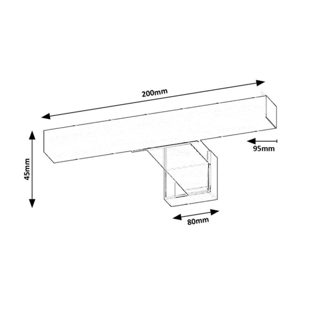 Lampă de baie Rabalux Oliro LED 4 W, neagră, IP44, 4000 K, 75050